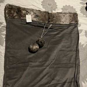 Restoration Hardware Luxe Faux Fur Santa Sack